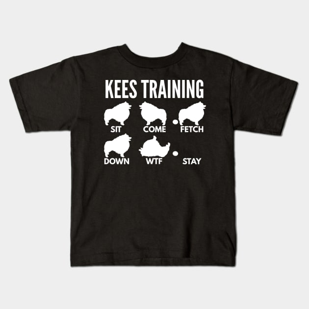 KEES Training Keeshond Tricks Kids T-Shirt by DoggyStyles